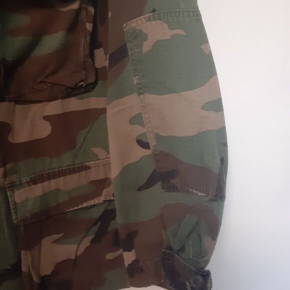 Vtg Military Combat Woodland Camo Jacket Size Small Regular 8415-01-184-1324 - Picture 4 of 12